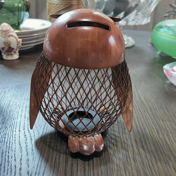 MCM Style Copper Owl Bank, a fun way to display your love for Owls. - Picture 4 of 8